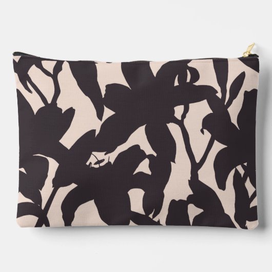 Black Lily Silhouette Zubehörtasche (Rückseite)