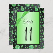 Black Limon Polka Dots Tischnummer Postkarte (Vorne/Hinten)