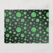 Black Limon Polka Dots Tischnummer Postkarte (Rückseite)