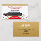 Black Limousine Business Card Visitenkarte (Vorne/Hinten)