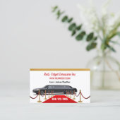 Black Limousine Business Card Visitenkarte (Stehend Vorderseite)