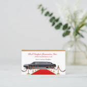 Black Limousine Driver Business Card Visitenkarte (Stehend Vorderseite)