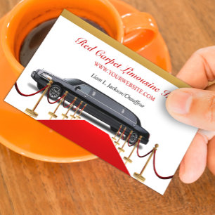 Black Limousine Driver Business Card Visitenkarte