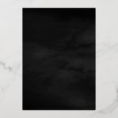 Black Line Art Arch Butterfly Hochzeit Folieneinladung (Rückseite)