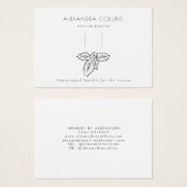 Black Line Art Festive Holly Branch Hairclip (Vorne & Hinten)