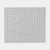 Black Line Floral Chrysanthema Art Fleecedecke (Vorderseite (Horizontal))