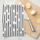 Black Line Geometric Pattern Geschirrtuch (Viertel Falte)