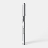 Black Line Geometric Pattern iPhone Hülle (Rechte Seite)