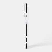 Black Line Geometric Pattern iPhone Hülle (Linke Seite)