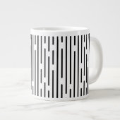 Black Line Geometric Pattern Jumbo-Tasse (Vorderseite Rechts)