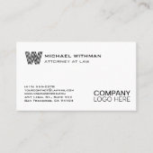 BLACK LINE MONOGRAM  BUSINESS LOGO  VISITENKARTE (Vorderseite)