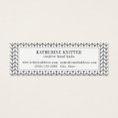 BLACK LINE STRICK Mini Business Card (Vorderseite)