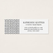 BLACK LINE STRICK Mini Business Card II (Vorderseite)