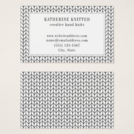 BLACK LINE STRICK Oceana Business Card (Vorne & Hinten)