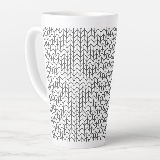 BLACK LINE STRICK Tall Latte Tasse (Linke Ecke)