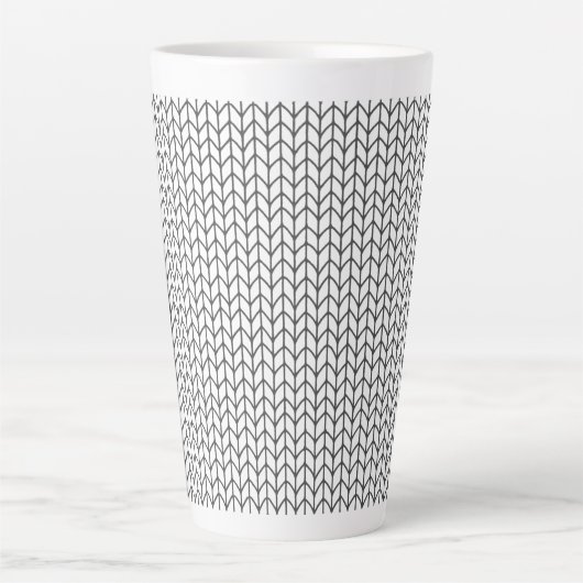 BLACK LINE STRICK Tall Latte Tasse (Vorderseite)