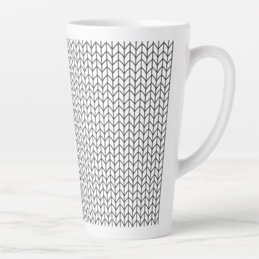 BLACK LINE STRICK Tall Latte Tasse (Rechts)