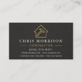 Black Linen Building Construction  Visitenkarte (Vorderseite)