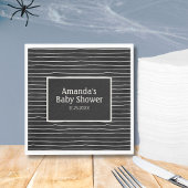 Black Lines Halloween Kinderdusche Serviette