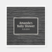 Black Lines Halloween Kinderdusche Serviette (Vorderseite)