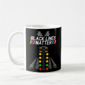 Black Lines Matter Drag Racing Light Tree Vater Kaffeetasse (Links)