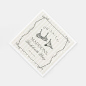 Black Lingerie Dusche Bachelorette Tischdekor Serviette (Ecke)