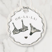 Black Lingerie Dusche Junggeselinnen-Abschied Brid Geschenkanhänger (Rückseite)