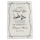 Black Lingerie Dusche Junggeselinnen-Abschied Gefa Mittlere Geschenktüte (Rückseite)