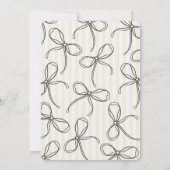 Black Lingerie Lace Lingerie Dusche Einladung (Rückseite)