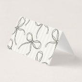 Black Lingerie Shower Bow Place Card Table Decor (Rückseite)