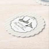 Black Lingerie Shower Lace Bachelorette Party Untersetzer (angewinkelt)