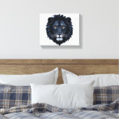 Black Lion Face Leinwanddruck (Insitu (Schlafzimmer))