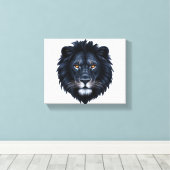 Black Lion Face Leinwanddruck (Insitu (Holzboden))