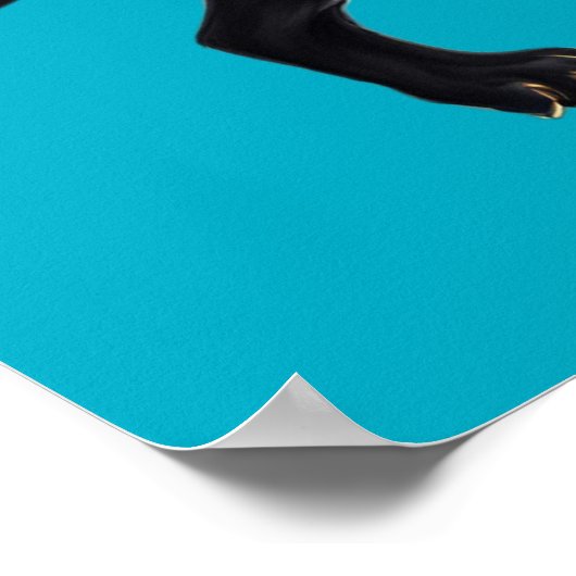 Black Lion Superhero Poster (Ecke)