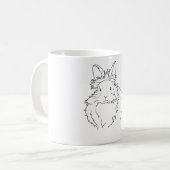 Black Lionhead Rabbit-Geschenk Kaffeetasse (Vorderseite Links)