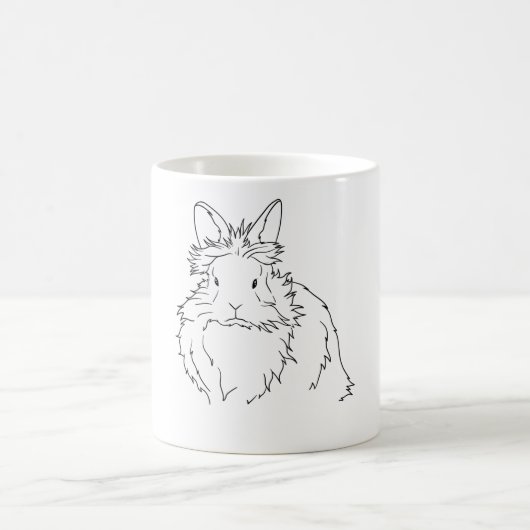 Black Lionhead Rabbit-Geschenk Kaffeetasse (Mittel)