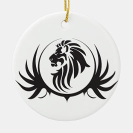 Black Lions Head Keramikornament