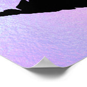 Black Lipstick Kiss auf Pastel Iridescent Foil Poster (Ecke)