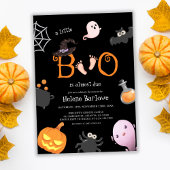 Black Little Boo Halloween Spooky Baby Dusche Einladung