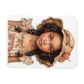 Black Little Girl Magnet (Horizontal)