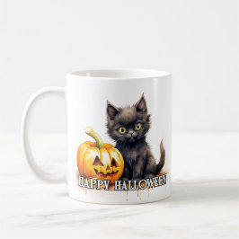 Black Little Kitten | Frohe Halloween Kaffeetasse