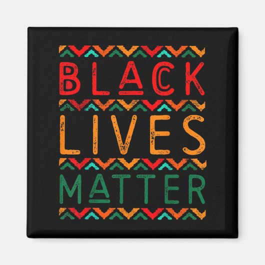 Black Lives Black Pride Afroamerikanischer Monat Magnet (Vorne)