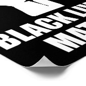 Black Lives Blm Human Rights Black History Month  Poster (Ecke)