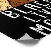 Black Lives Blm Human Rights Black History Month  Poster (Ecke)