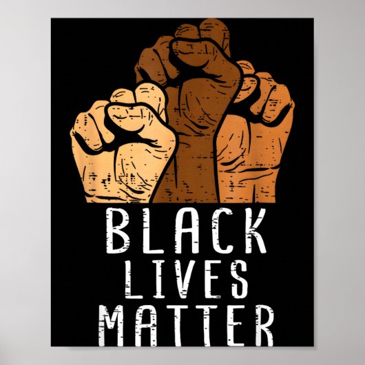 Black Lives Blm Human Rights Black History Month  Poster (Vorne)