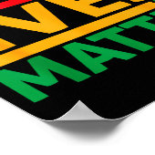 Black Lives Blm Human Rights Black History Month  Poster (Ecke)