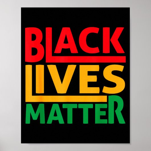 Black Lives Blm Human Rights Black History Month  Poster (Vorne)