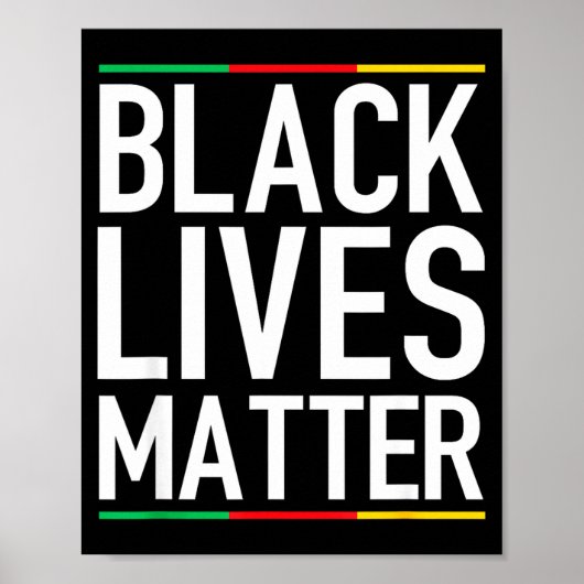 Black Lives Blm Human Rights Black History Month  Poster (Vorne)