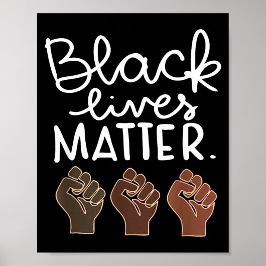 Black Lives Blm Human Rights Black History Month Poster (Vorne)