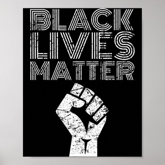 Black Lives Blm Human Rights Black History Month  Poster (Vorne)